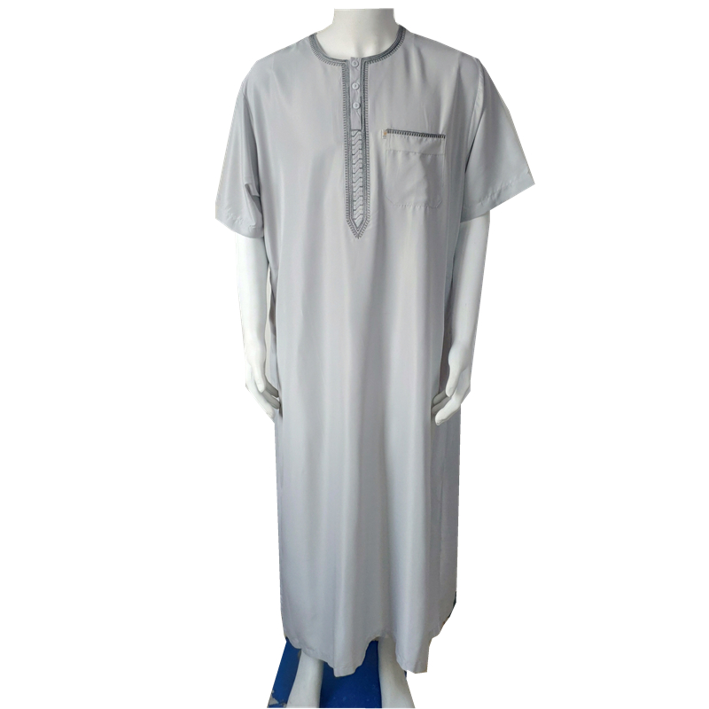 Factory direct selling Moroccan Style Thobe Islamic men Clothing Robe Thawb jubbah